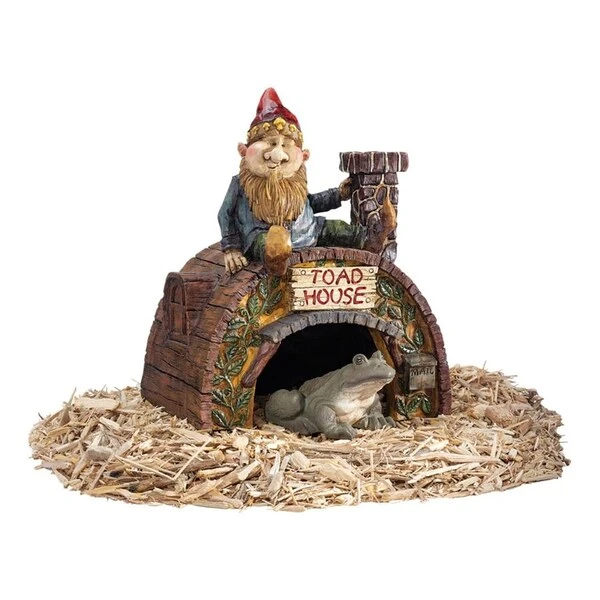 Garden Gnome's Toad House Statue 1 Garden Gnome's Toad House Statue