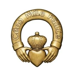 One Hundred Thousand Welcomes Claddagh Sculptural Plaque -Zoro Tools Shop Design20Toscano EU31579xx2