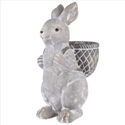 Bunny With Basket Bearing Gifts Easter Rabbit Statue -Zoro Tools Shop Design20Toscano HT21051041xx4