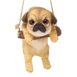 Pug Puppy On A Perch Hanging Dog Sculpture -Zoro Tools Shop Design20Toscano JQ108059xx2