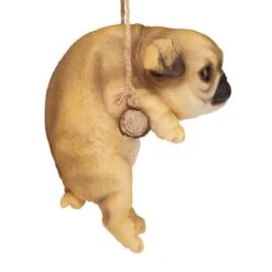 Pug Puppy On A Perch Hanging Dog Sculpture -Zoro Tools Shop Design20Toscano JQ108059xx5