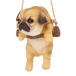 Pug Puppy On A Perch Hanging Dog Sculpture -Zoro Tools Shop Design20Toscano JQ108059xx8