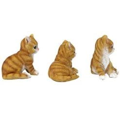 Tabby Kitten Triplets, Baby Cat Statues -Zoro Tools Shop Design20Toscano QM1241550xx3