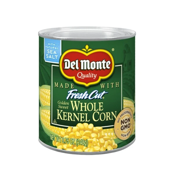 Del Monte Golden Super Sweet Whole Kernel Corn 8.75 Oz. Can, PK12 1 Del Monte Golden Super Sweet Whole Kernel Corn 8.75 Oz. Can, PK12