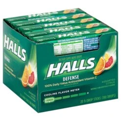 Halls Vitamin C Assorted Citrus Defense 9 Count, PK480 -Zoro Tools Shop Dot20Foods 481137xx3xx20200919xx062158PM