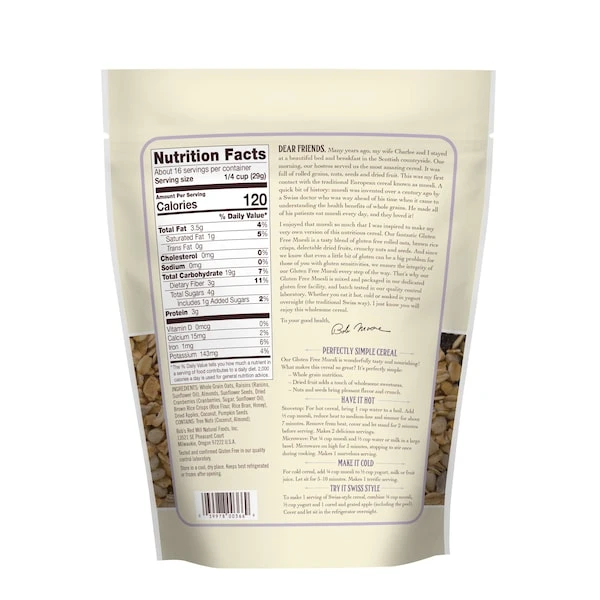 Bob's Red Mill Gluten Free Muesli 16 Oz. Bag, PK4 2 Bob's Red Mill Gluten Free Muesli 16 Oz. Bag, PK4 - Image 2