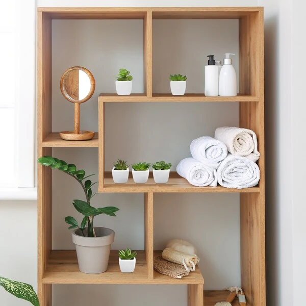 Set Of 6 Fake Artificial Succulent Plants, In White Ceramic Planters 4 Set Of 6 Fake Artificial Succulent Plants, In White Ceramic Planters - Image 4