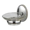 Soap Dish Holder In Chrome And Glass