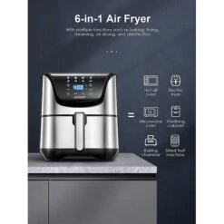Air Fryer Oven, Digital Control, Dishwasher-Safe, Smart Touch Panel 5.8 QT, -Zoro Tools Shop ESI20International20Enterprises20Inc TXGxxS5T13xx6xxd394e8