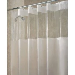 IDesign 72 In. H X 72 In. W White Eva Shower Curtain Liner Polyester