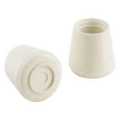 Rubber Leg Tip White Round , 4PK