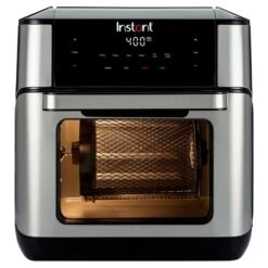 Instant Vortex Plus Black/Silver 10 Qt Programmable Air Fryer Oven