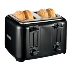 Toaster Plastc Blk 4Slot