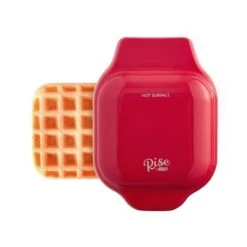 1 Waffle Red Plastic Waffle Maker