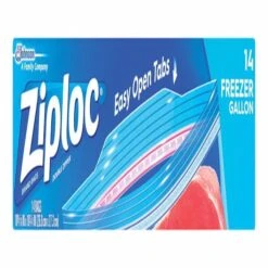 Ziploc Easy Open Tabs 1 Gal Clear Freezer Bag 14 Pk