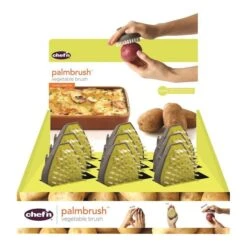 Palmbrush Gray/Yellow Plastic Vegetable Brush