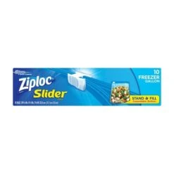 Ziploc Slider 1 Gal Clear Freezer Bag 10 Pk
