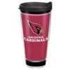 NFL 24 Oz Arizona Cardinals Multicolored BPA Free Tumbler With Lid