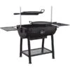 19 In. Charcoal/Wood Grill Black