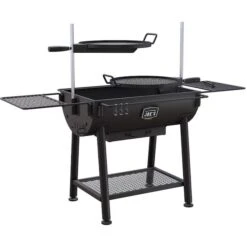 19 In. Charcoal/Wood Grill Black