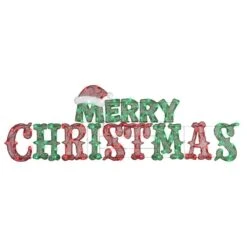 19 In. Flat-tastic Merry Christmas Yard Decor