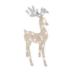 Flat-tastics LED White 30 In. Starry Night A Frame Buck Yard Decor