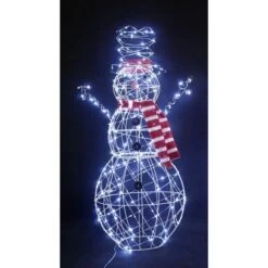 LED Cool White 48 In. Lighted Snowman Yard Decor