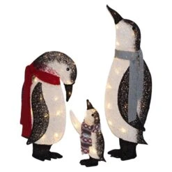 Sienna YARD DECOR PENGUIN WRM WHITE