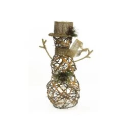 Alpine LED Warm White 18.3 In. Rattan Yard Decor