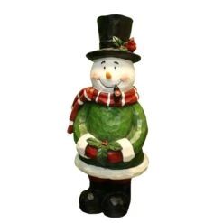 Alpine 12 In. Santa/Snowman With Pipe Yard Decor