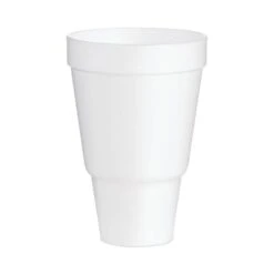 Foam Drink Cups, 32 Oz, Tapered Bottom, White, 500PK