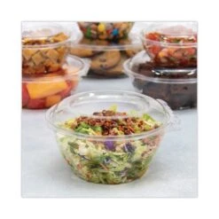 Tamper-Resistant, Tamper-Evident Bowls With Dome Lid, 32 Oz, 7" Diameter X 3.4"h, Clear, PK150 -Zoro Tools Shop Essendant20Inc DCCCTR32BDxx06xxda3166