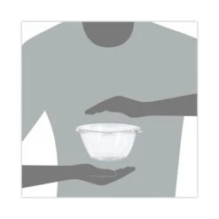 Tamper-Resistant, Tamper-Evident Bowls With Flat Lid, 32 Oz, 7" Diameter X 3.2"h, Clear, PK150 -Zoro Tools Shop Essendant20Inc DCCCTR32BFxx05xx59901b