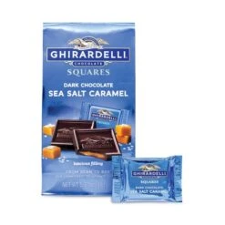 Dark And Sea Salt Caramel Chocolate Squares, 532 Oz Packs, PK3, 3PK