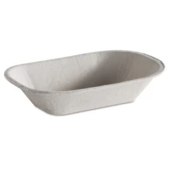Savaday Molded Fiber Food Tray, Beige, 6x4, PK1000