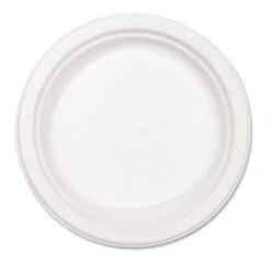 Paper Plate, Dspsbl, 8-3/4", Rnd, Wh, PK500