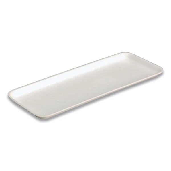 Supermarket Tray, #10S, 10.9 X 5.9 X 0.7, White, PK500 1 Supermarket Tray, #10S, 10.9 X 5.9 X 0.7, White, PK500