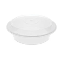 VERSAtainers, 24 Oz, 7 X 7 X 2.38, White/Clear, PK150
