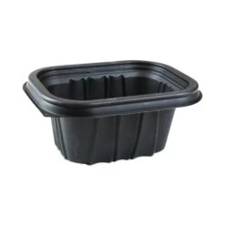 EarthChoice Entree2Go Takeout Container, 12 Oz, 5.65 X 4.25 X 2.57, Black, PK600, 600PK
