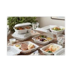 Vented Microwave Hinge-Lid Takeout Container, 8.5x8.5x3.1, Wht, PK146 PK -Zoro Tools Shop Essendant20Inc PCTYCNW0851xx07xx36d886