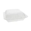 Foam Hinged Lid Container, 2 Tab Lock, 9.13x9x3.25, 1-Comp, Wht, PK150