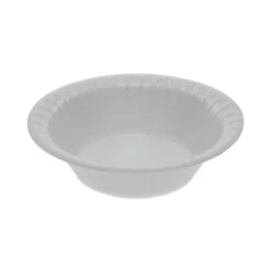 Unlaminated Foam Dinnerware, Bowl, 0.8oz, 4.5in Dia, White, PK1250