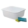 Rubbermaid Microban Dishpan, 4.5 Gal, 14.5" X 12.5" X 5.7" White, 6PK
