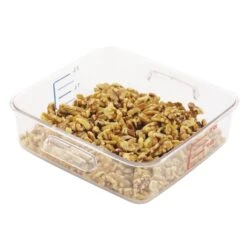 SpaceSaver Square Containers, 2qt, 8 4/5w X 8 3/4d X 2 7/10h, Clear