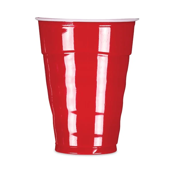 Easy Grip Party Cups 9 Oz., Red, Plastic, Pk50 1 Easy Grip Party Cups 9 Oz., Red, Plastic, Pk50