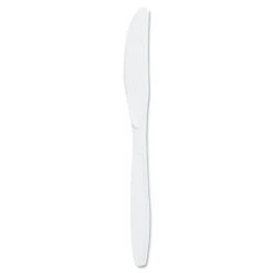 Guildware Extra Heavyweight Plastic Knives, White, PK100