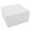 Non-Window Bakery Boxes, 6 X 6 X 3, White, PK250