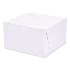 Bakery Boxes, Standard, 7 X 7 X 4, White, Paper, 250PK