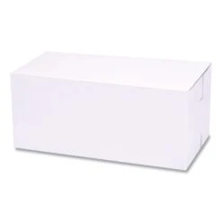 White One-Piece Non-Window Bakery Boxes, Standard, 9 X 5 X 4, White, Paper, 250PK