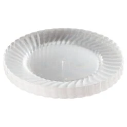 Classicware Plastic Plates, 9" Dia., Clear, PK180